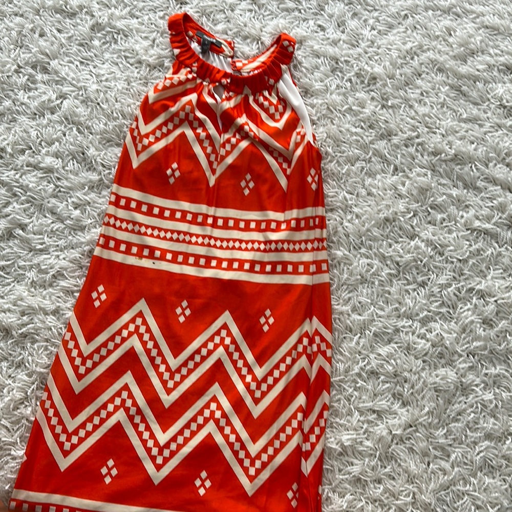 Size 4 orange and white muse dress